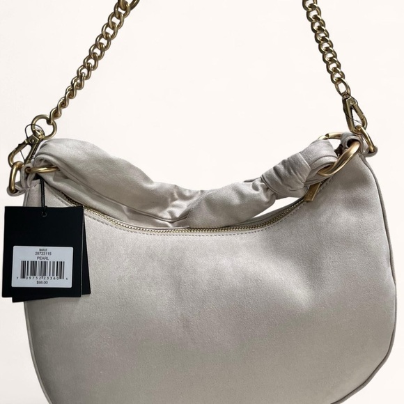 Nanette Lepore Pearl Colored Crossbody Bag with Faux Leather and Gold Hardware - Picture 8 of 10